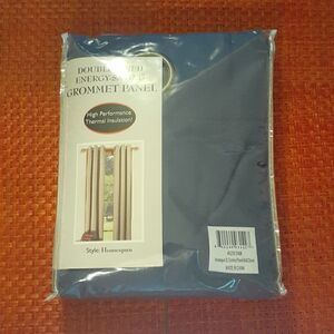 New Denim Homespun Grommet Top Insulated Curtain 40x63 New‎